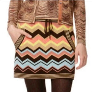 Missoni Multicolor Chevron Mini Skirt